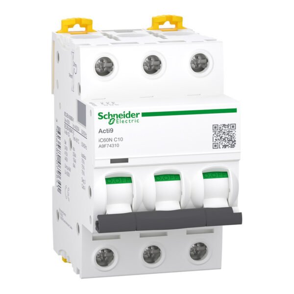 A9F74310 Interruptor termomagnetico Schneider Electric Acti9 IC60N 3X10 A CURVA C